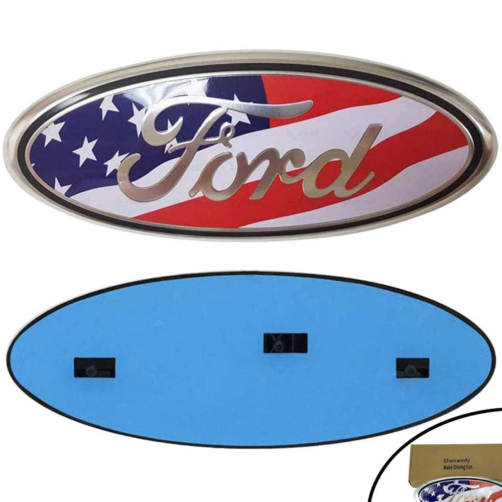 Ford Edge F-150 Explorer Ranger Emblem 9" American Flag Oval Badge