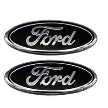 Load image into Gallery viewer, FORD F-150 OVAL Emblem FRONT GRILLE &amp; REAR TAIL GATE 9 INCH LOGO SET 2004-2014 BLACK