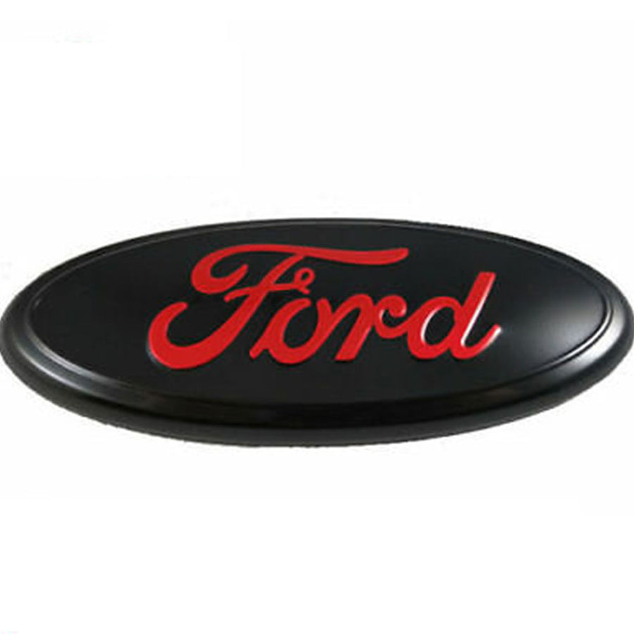 Ford Emblem 9" Oval Red Black 4l34-15402a-Ca