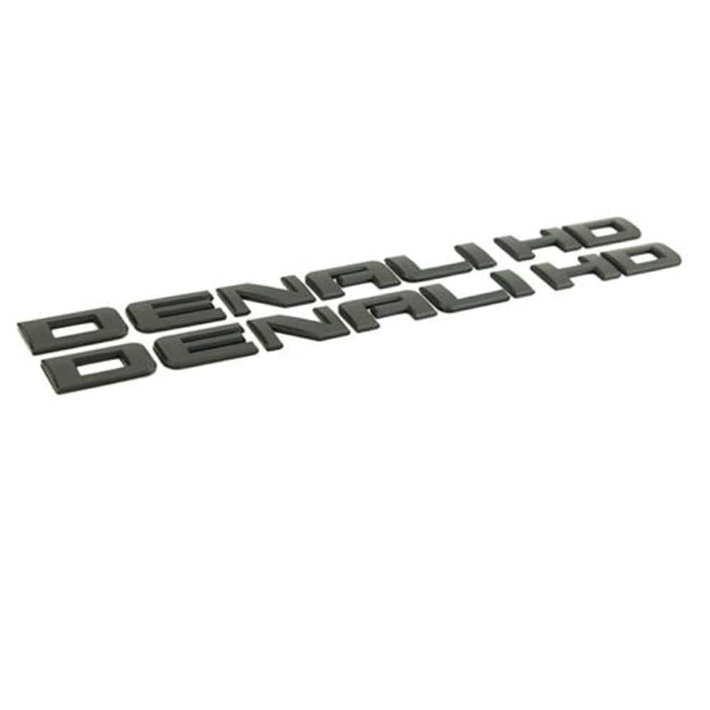GMC Sierra Denali HD Emblem Matte Black 25779765 2pc
