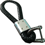 Universal Ford Logo Ebmlem Black Calf Leather Keychain Ring Decoration Gift