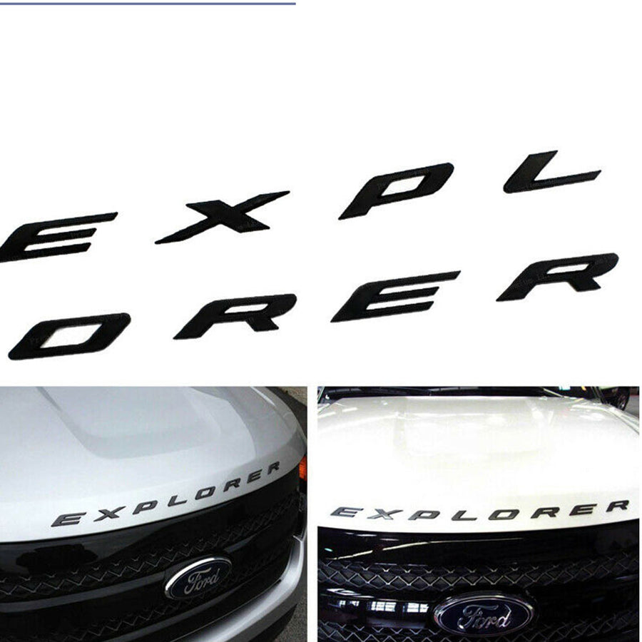 2011-2018 Ford Explorer Sport Matte Black Hood Emblem Letter Decal New
