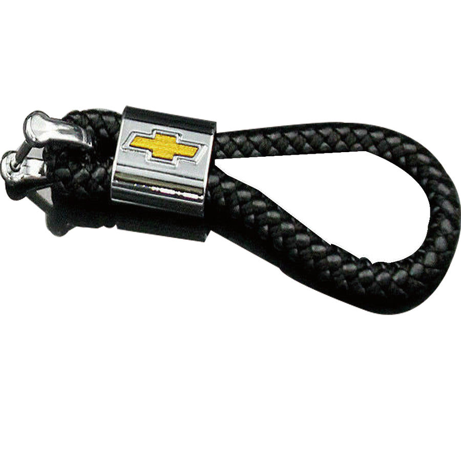 Universal Black Leather Metal Keychain Logo Emblem Decoration Gift Accessories