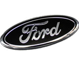 FORD Emblem 9 inch Oval Black Silver Al3z9942528-B