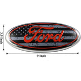 Ford Emblem 9'' US Flag Oval