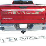 Chevrolet Silverado Emblem Rear tailgate Letters Insert Silver