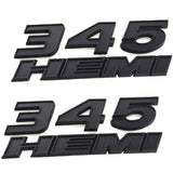 Dodge Challenger Emblem 345 HEMI Letter Badge Black