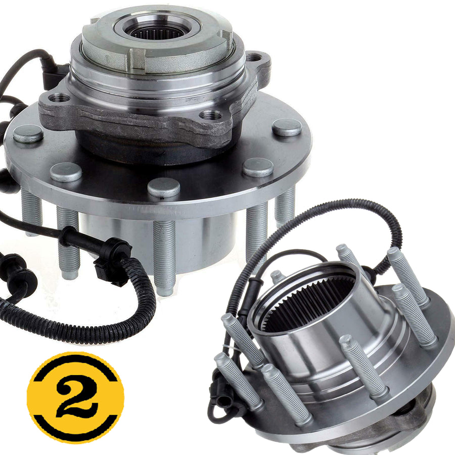 2x Front Wheel Hub & Bearing Assembly For 2003-2005 Ford Excursion F-250 F-350 Super Duty