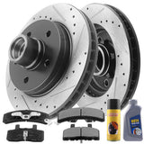 Front Drill Slot Brake Rotors + Ceramic Pads for C1500 Express Suburban Tahoe