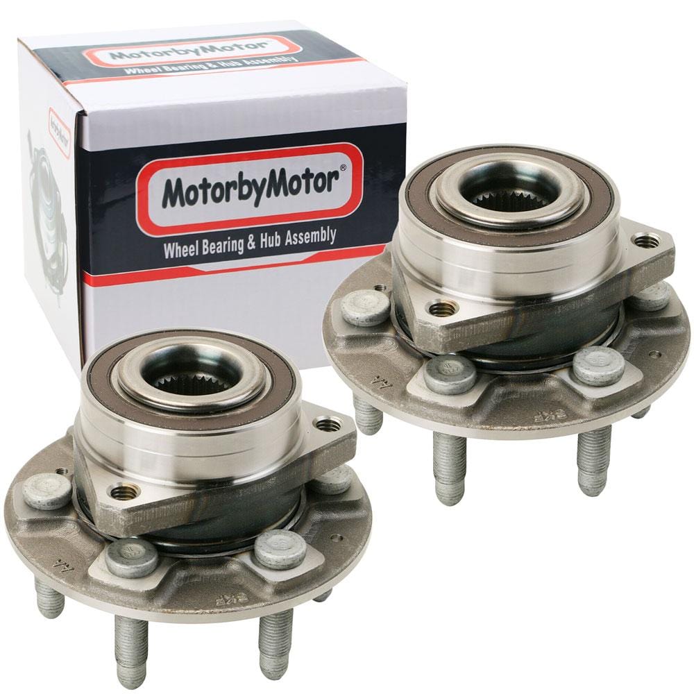 MotorbyMotor 512593 Rear Wheel Bearing Hub Assembly w/6 Lugs Fits for 17-19 Buick Enclave (AWD), 17-19 Cadillac XT5 (4WD), 18-20 Chevrolet Traverse (4WD), 17-20 GMC Acadia (AWD) Hub Bearing-2 Pack