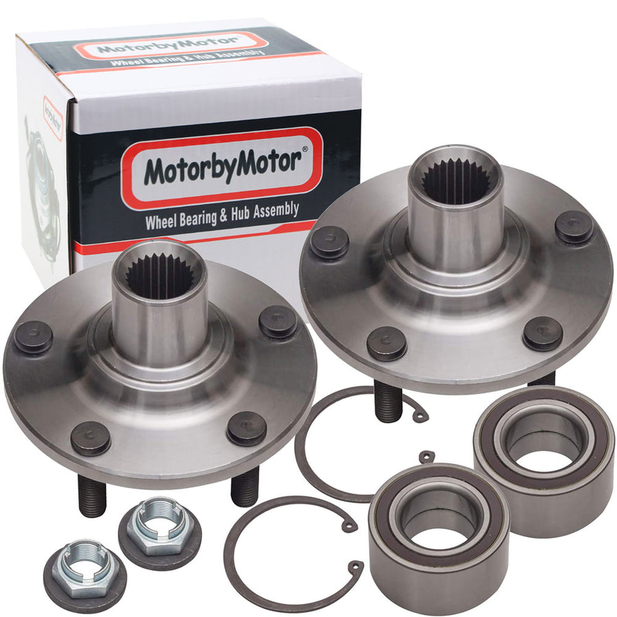 MotorbyMotor 518519 Front Wheel Bearing & Hub Assembly fit for 2010-2013 Ford Transit Connect Wheel Hub w/5 Lugs - 2 PACK