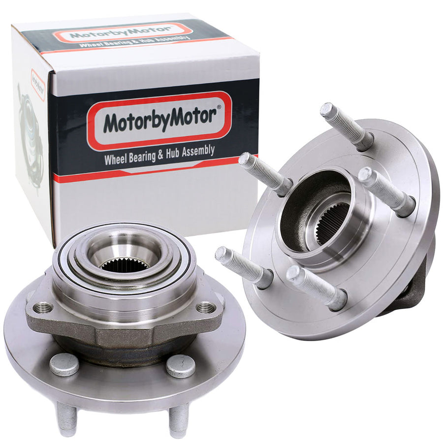 MotorbyMotor 513228 Front Wheel Bearing Hub Assembly fit for 2005-2009 Dodge Dakota, 2006-2008 Mitsubishi Raider Wheel Hub w/5 Lugs, Non-ABS - 2 PACK