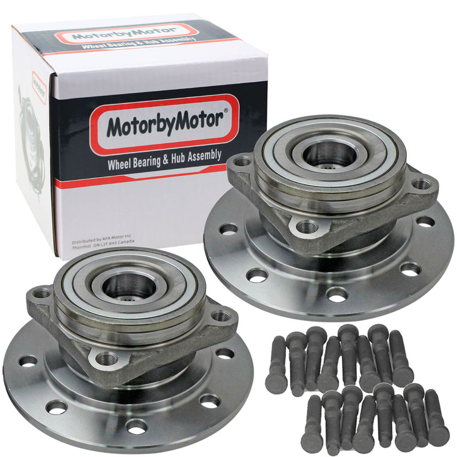 Front Wheel Bearing Fit 1994-1999 Dodge Ram 3500 Pickup Wheel Hub w/8 Lugs, 4WD, w/2ABS 515070 (2 Pack)