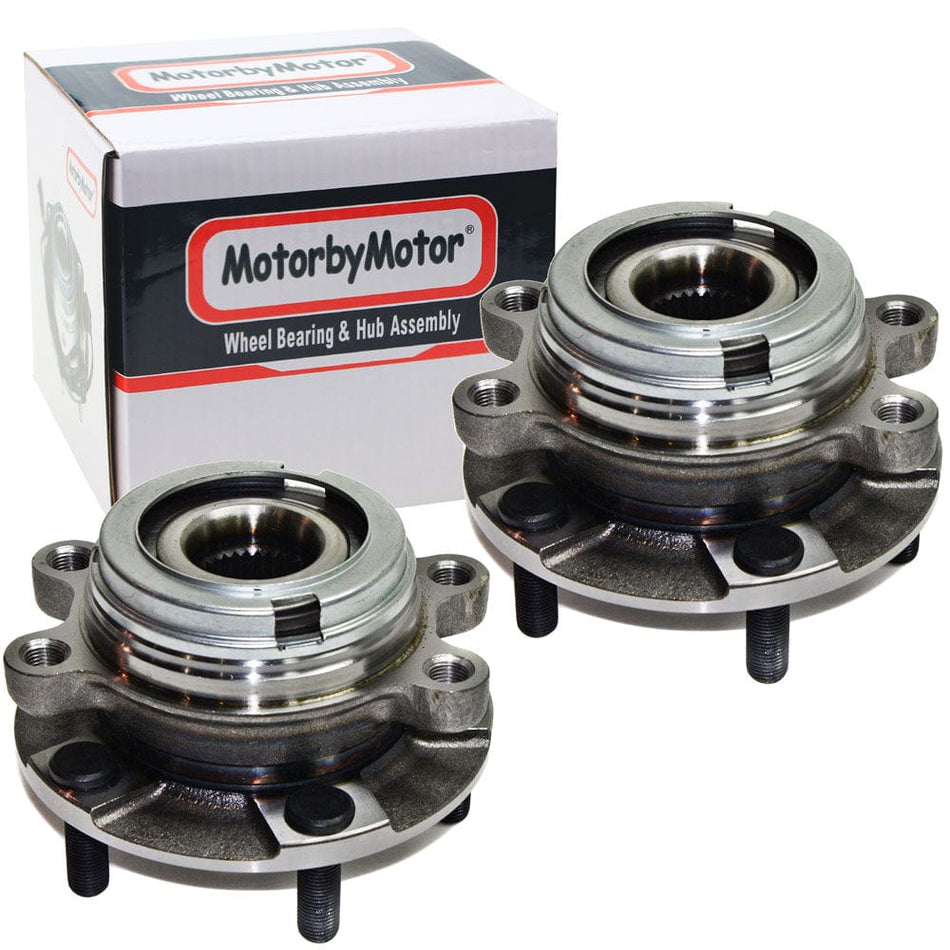 MotorbyMotor Front Wheel Bearing Fit 2007 -2012 Nissan Altima Wheel Hub w/5 Lugs 513294 (2Pack)