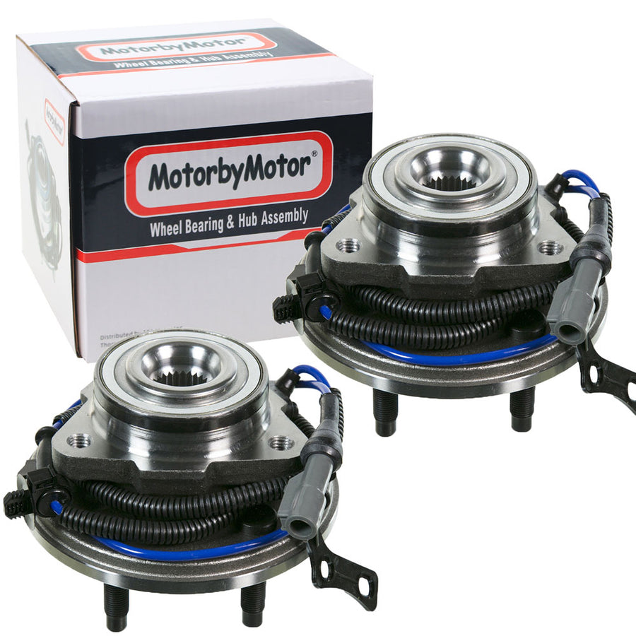 Front Wheel Bearing Fit 2006-2010 Ford Explorer, 2007-2010 Explorer Sport Trac, 2006-2010 Mercury Mountaineer Wheel Hub w/ABS, 5 Lugs, 515078 (2 PACK)