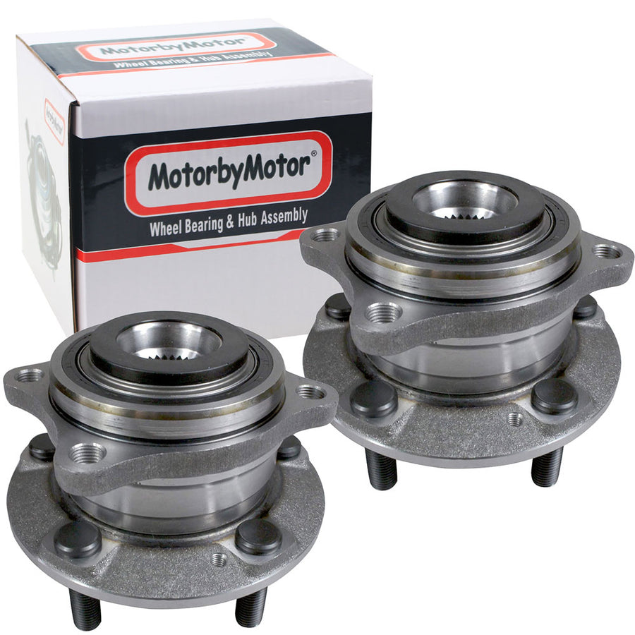 MotorbyMotor 513266 Front/Rear Wheel Bearing & Hub Assembly Fits for Hyundai Santa Fe/Santa Fe XL/Veracruz, Kia Rondo/Sorento Wheel Hub w/5 Lugs (2 PACK)