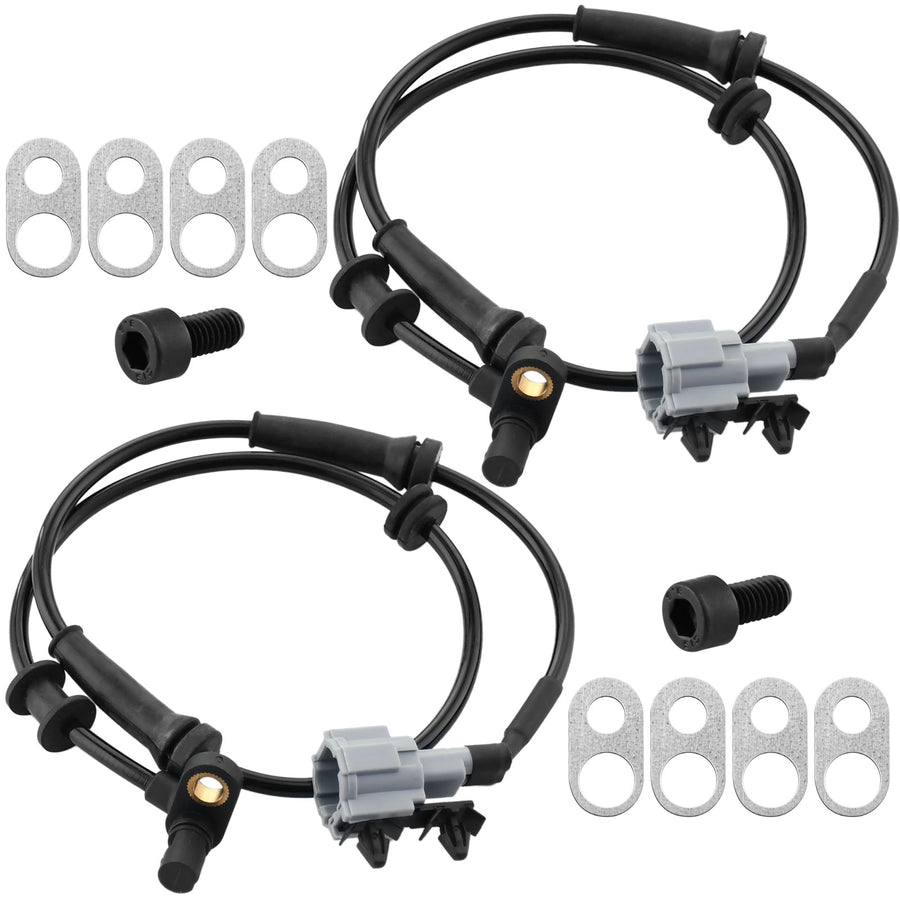 Front Wheel Speed ABS Sensor Fits for Nissan Frontier 2005-2019, Nissan Pathfinder 2005-2012, Nissan Xterra 2009-2012, Suzuki Equator 2009-2012-Wheel Speed ABS Assembly-2 Pack