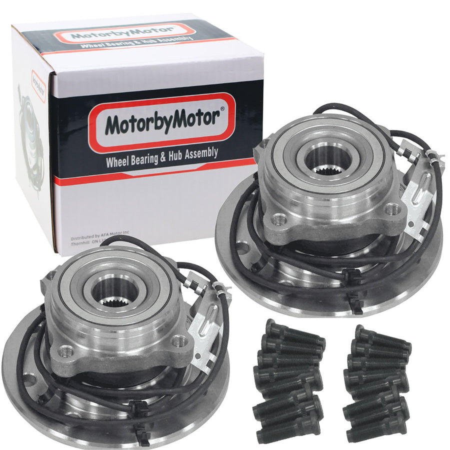 Front Wheel Bearing Fit 1998 1999 Dodge Ram 3500 Pickup Wheel Hub w/ABS 8 Lugs, 4WD, 515068 515069 (2 Pack)