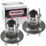 MotorbyMotor 512247 Rear Wheel Bearing & Hub Assembly for Chevy Cobalt, Pontiac G5/Pursuit, Saturn Ion Wheel Hub w/4 Lugs, w/ABS - 2 PACK