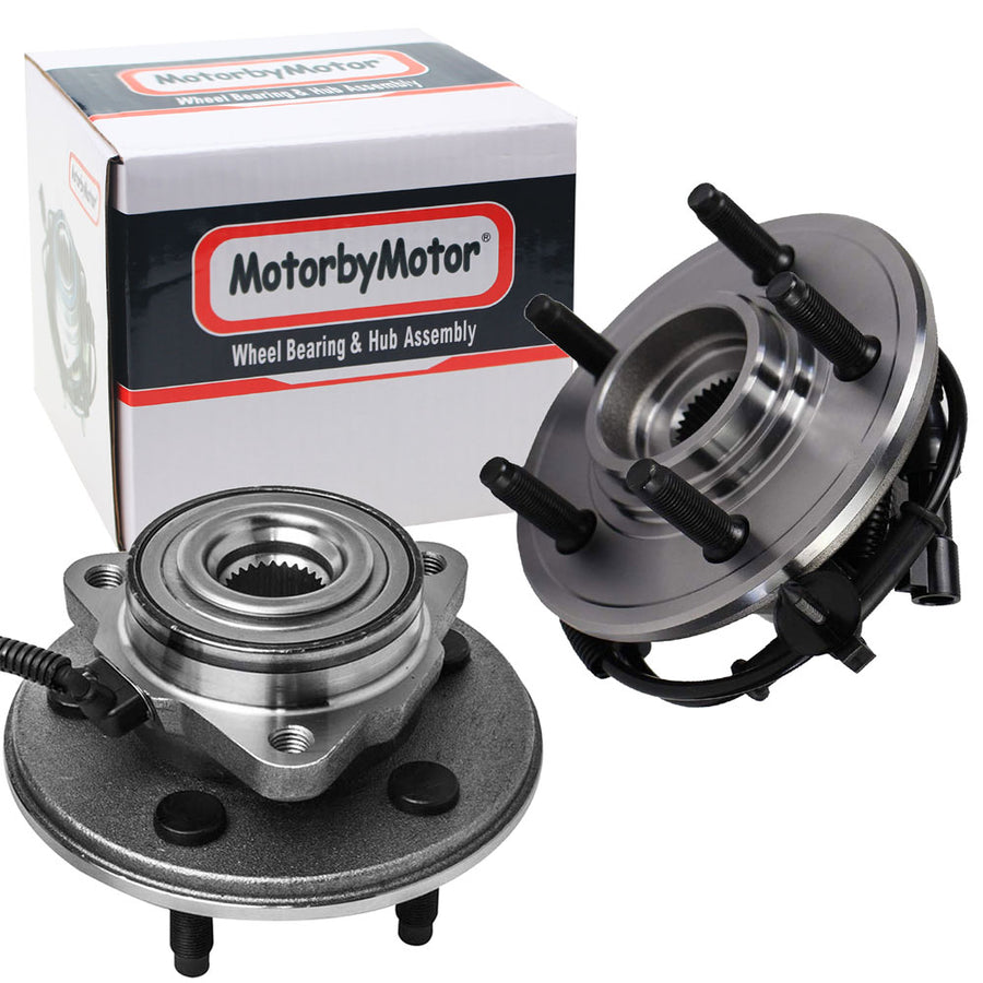 Front Wheel Bearing  Fit Explorer,Lincoln Aviator, Mercury Mountaineer Wheel Hub w/ABS, 5 Lugs-515050 (2 Pack)