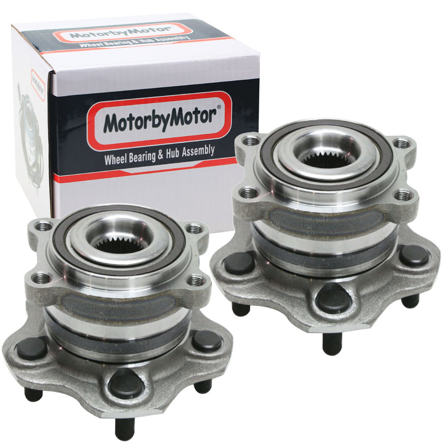 MotorbyMotor 512408 Rear Wheel Bearing Hub Assembly Fits for Nissan Murano 2009-2014 Wheel Hub w/5 Lugs [AWD Model Only] (2 PACK)