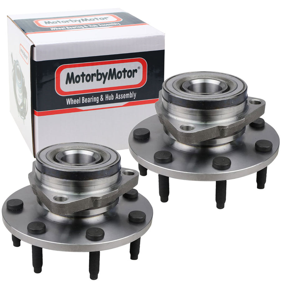 MotorbyMotor 515022 Front Wheel Bearing Hub Assembly Fits for 2000 Ford F-150, 1997-1999 Ford F-250 Wheel Hub w/7 Lugs (4WD 4x4, 2-Wheel ABS) (2 PACK)