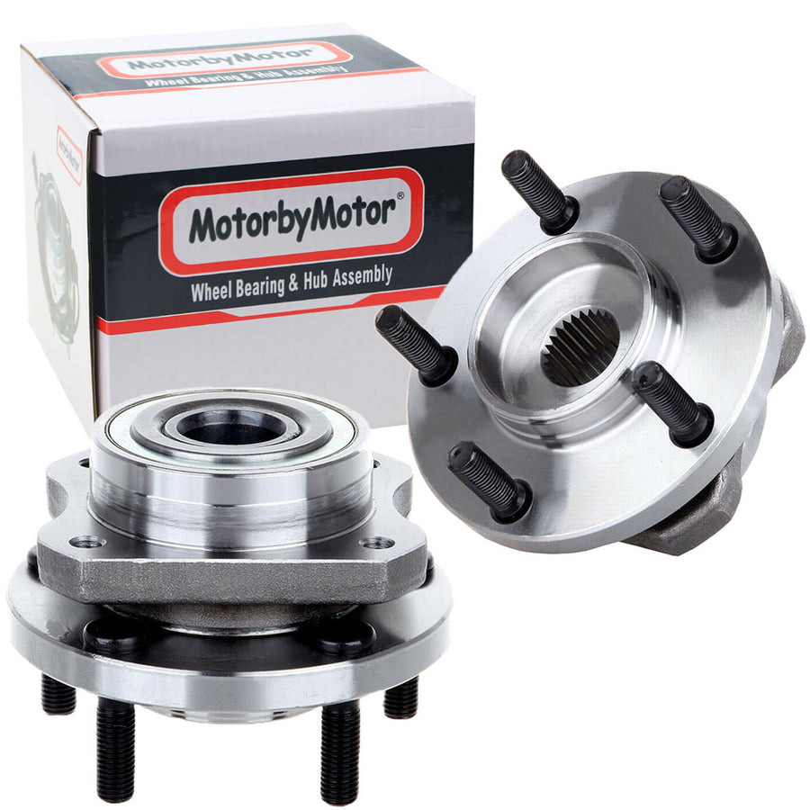 MotorbyMotor Front Wheel Bearing Fit Chrysler Prowler/Town & Country/Voyager, Dodge Caravan, Plymouth Prowler/Voyager-w/5 Lugs-513123 (2 Pack)