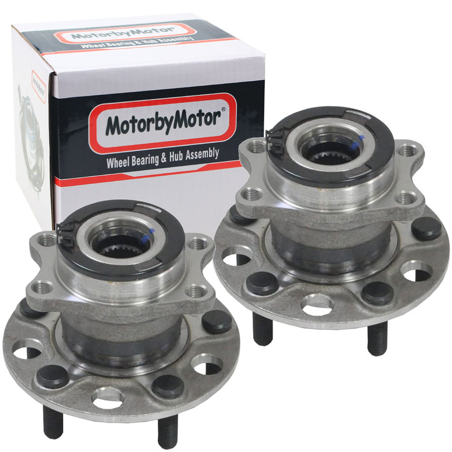 MotorbyMotor 512333 Rear Wheel Bearing Hub Assembly fit for 2007-2017 Jeep Compass, 2007-2017 Jeep Patriot, 2007-2008 Dodge Caliber Wheel Hub w/5 Lugs [4WD 4x4, AWD] - 2 PACK