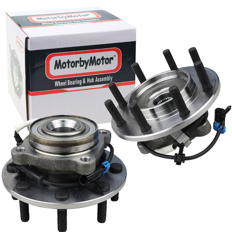 MotorbyMotor Front Wheel Bearing Fit GMC Sierra 3500, Chevy Silverado 3500 Wheel Hub 8 Lugs, w/ABS 515099  (2 Pack)
