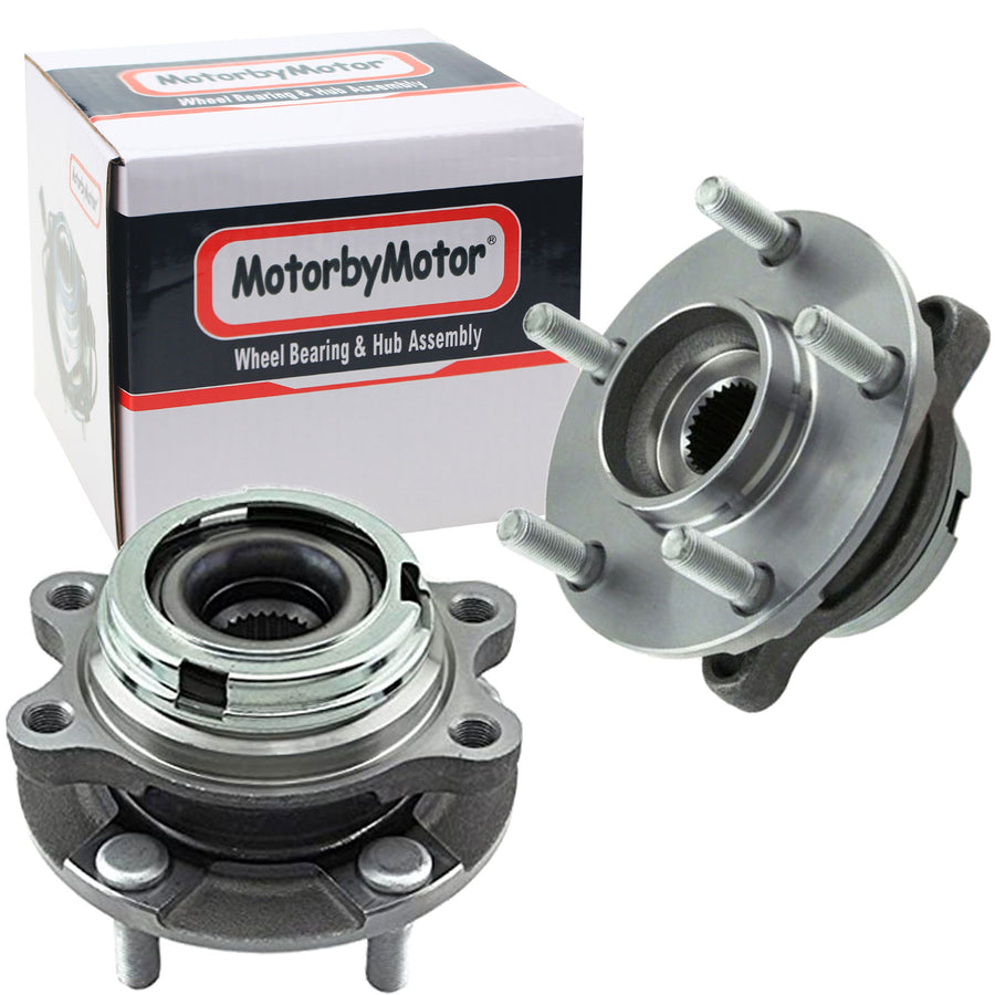 MotorbyMotor Front Wheel Bearing for Infiniti FX45 FX50 G37 M35 M37 M45 M56 Q40 Q50 Q60 Q70 Q70L QX50 QX70 Wheel Hub w/5 Lugs, AWD, 513335 (2Pack)
