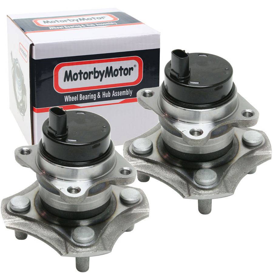 MotorbyMotor 512209 Rear Wheel Bearing & Hub Assembly Fits for 2004-2006 Scion XA, 2004-2006 Scion XB, 2000-2005 Toyota Echo Wheel Hub w/4Lugs w/ABS (2 PACK)