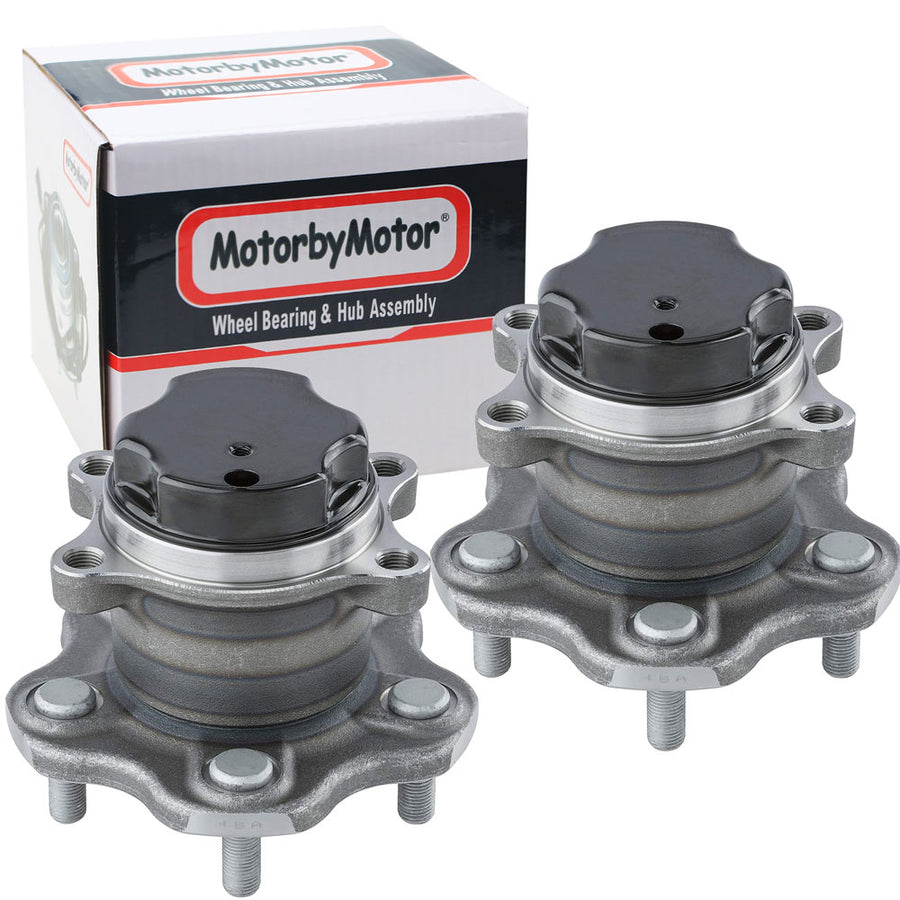 MotorbyMotor 512533 Rear Wheel Bearing and Hub Assembly Fit for 2015-2018 Chevy City Express, 2013-2019 Nissan NV200 Wheel Hub w/5 Lugs - 2 PACK