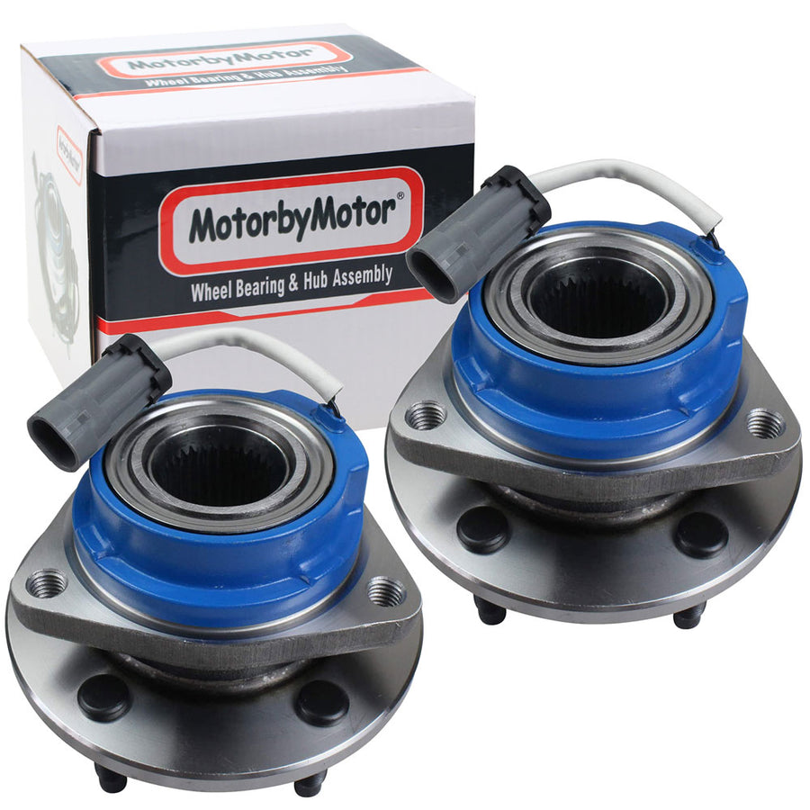 MotorbyMotor 513179 (FWD) Front Wheel Bearing for Chevy Impala Venture Monte Carlo, Buick Century Regal, Cadillac Seville, Oldsmobile Intrigue, Pontiac Grand Prix-w/5 Lugs [W/ABS,2WD], 2 Pack