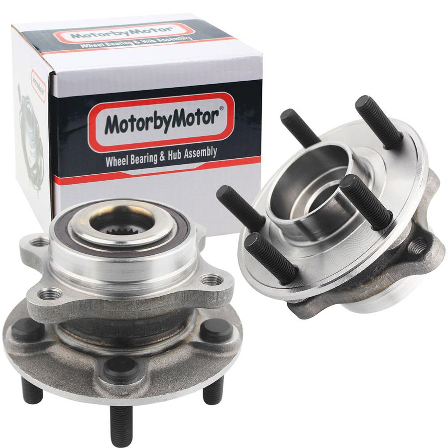 Motorbymotor 512498 Rear Wheel Bearing and Hub Assembly w/ 5 Lugs Fits for Ford Fusion, Lincoln MKZ Low-Runout OE Directly Replacement Hub Bearing (All Models)-2 Pack