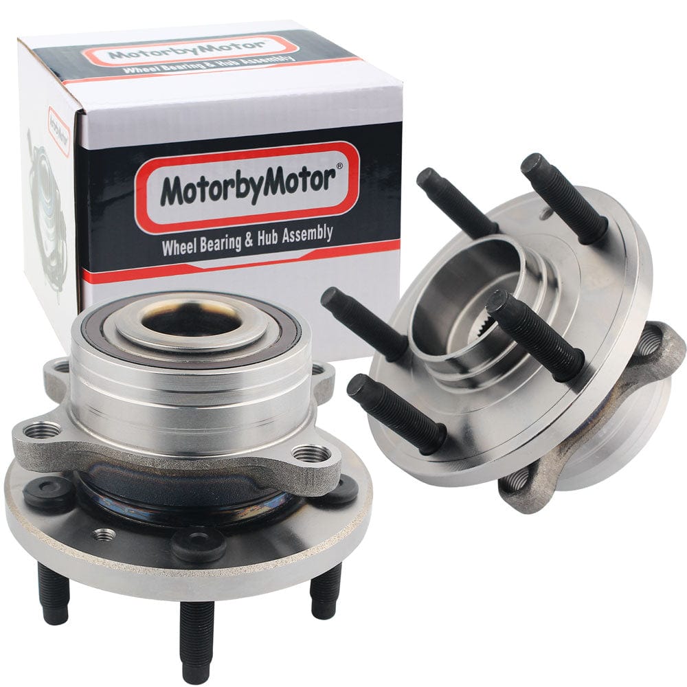 MotorbyMotor Front/Rear Wheel Bearing Fit 2011-2018 Ford Explorer, 2013-2019 Ford Police Interceptor Utility Wheel Hub w/5 Lugs, 512460 (2 Pack)