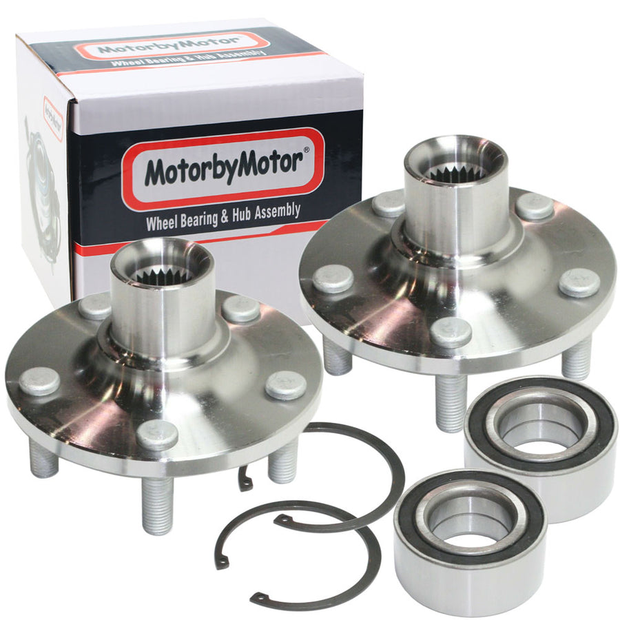 MotorbyMotor 518512 Front Wheel Bearing Hub Assembly Fits for 1995-1999 Dodge Neon, 1995-1999 Plymouth Neon Wheel Hub w/5 Lugs (2 PACK)