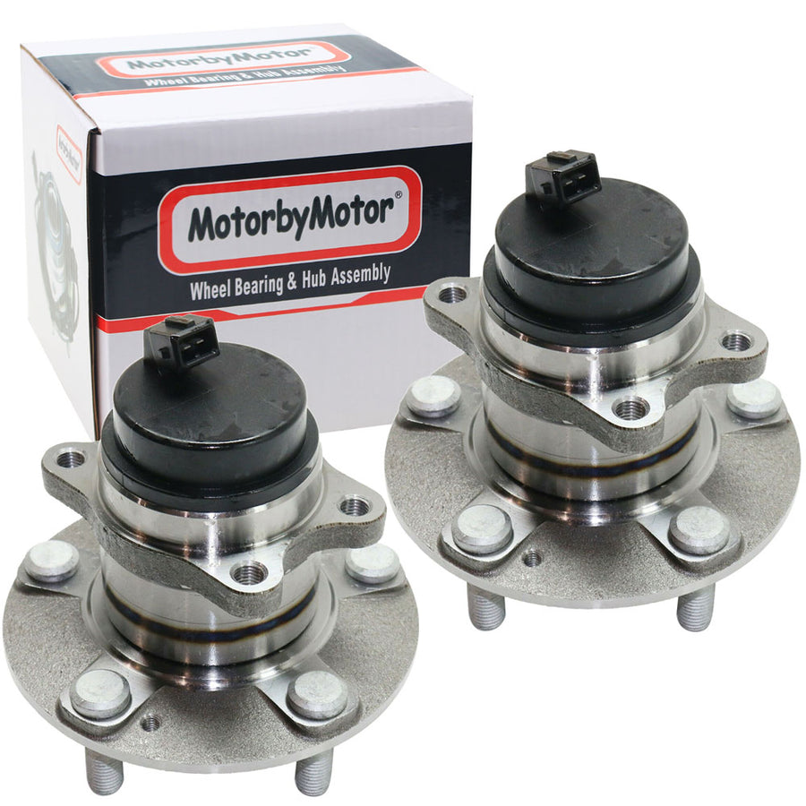 MotorbyMotor 512434 Rear Wheel Bearing and Hub Assembly Fits for Kia Soul 2010-2013 Wheel Hub w/5 Lugs, w/ABS   - 2 PACK