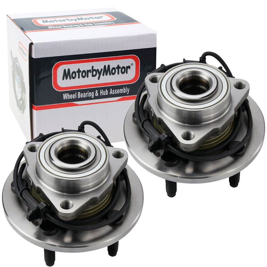 Front Wheel Bearing Fit 2002-2005 Dodge Ram 1500 w/ABS 5 Lugs Wheel Hub, 515073 (2 PACK)