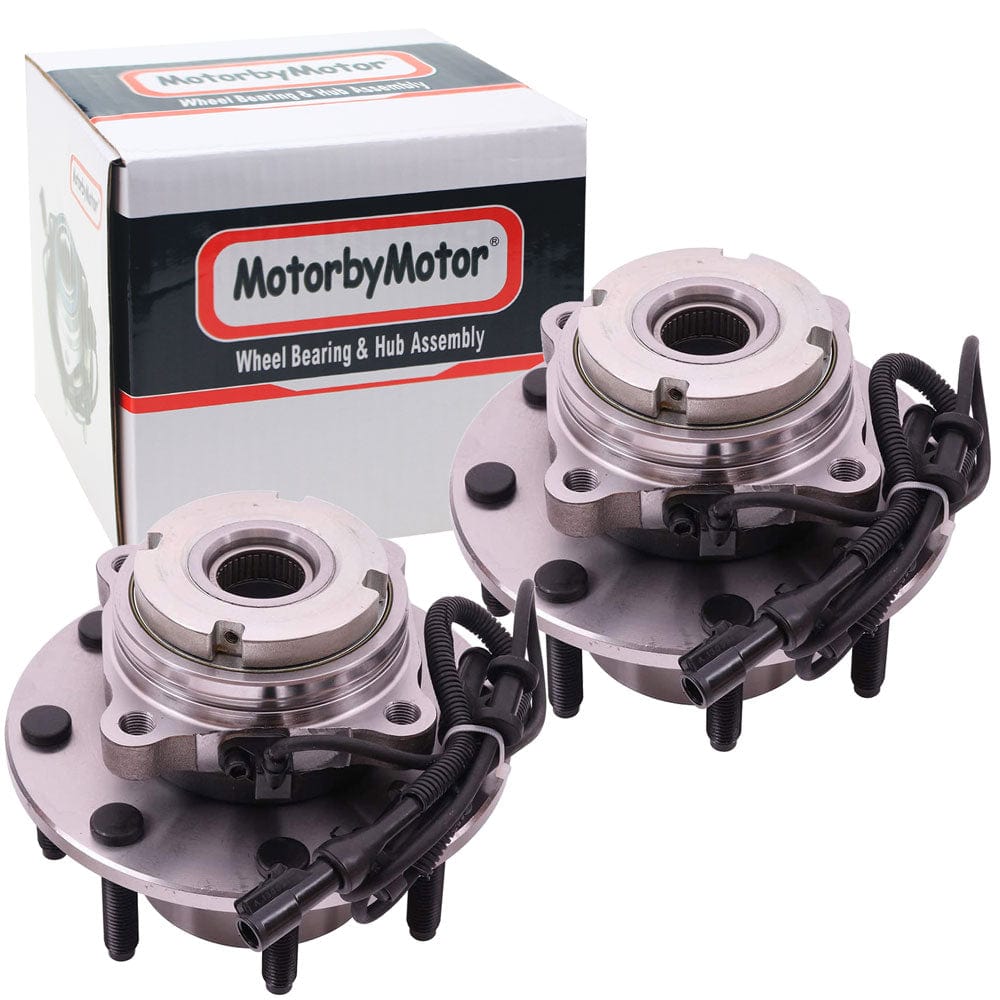 MotorbyMotor 515075 Front Wheel Bearing & Hub Assembly Fits for 1999 Ford F-250 Super Duty, 1999 Ford F-350 Super Duty  Wheel Hub w/8 Lugs [w/ABS 4WD 4x4] - 2 PACK