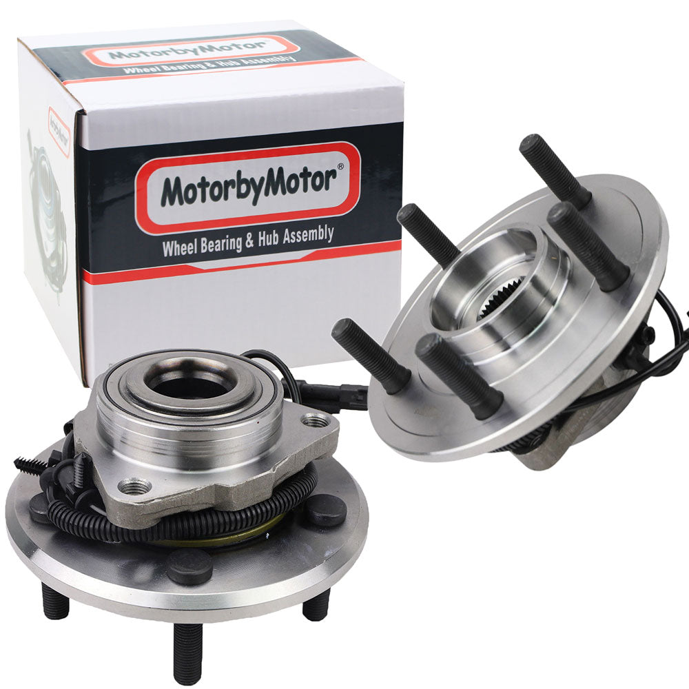 MotorbyMotor 515151  Front Wheel Bearing Fit 2012-2019 Ram 1500,  Classic Wheel Hub w/ABS, 5-Lugs (2 Pack)