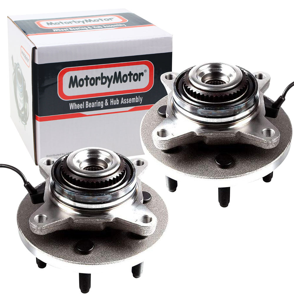 Front Wheel Bearing Fit 2010 Ford F-150 Wheel Hub w/ABS 6 Lugs 4WD, 515112 (2 Pack)