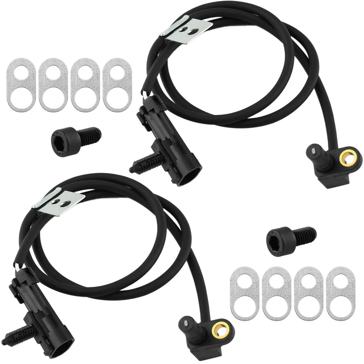 Front Wheel Speed ABS Sensor Fits for Chevrolet Blazer S10 Pickup, GMC Jimmy Sonoma, Isuzu Hombre, Oldsmobile Bravada-Wheel Speed ABS Assembly-2 Pack