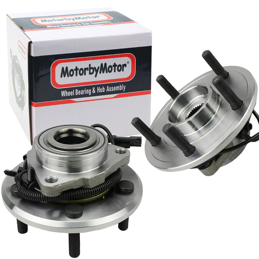 MotorbyMotor Front Wheel Bearing Fit 2012-2019 Ram 1500 Wheel Hub w/ABS, 5 Lugs, HA590515 (2PACK)