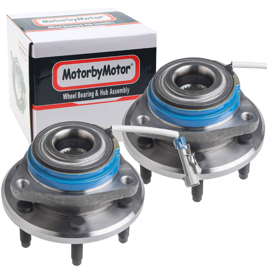 MotorbyMotor 512243 Rear Wheel Bearing & Hub Assembly for 2004-2007 Cadillac CTS, 2005-2011 Cadillac STS (RWD), 2004-2009 Cadillac SRX Wheel Hub w/6 Lugs, w/ABS - 2 PACK