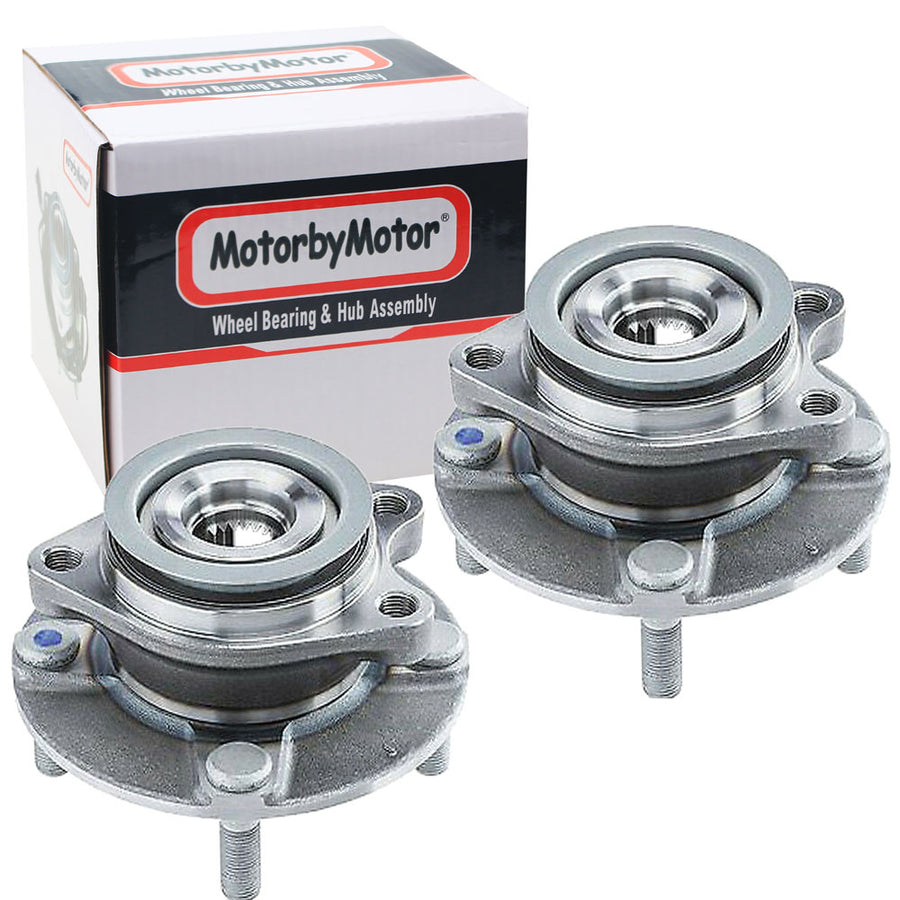 Front Wheel Bearing Fit 2007-2012 Nissan Versa Wheel Hub w/4 Lugs, 513373 (2 Pack)