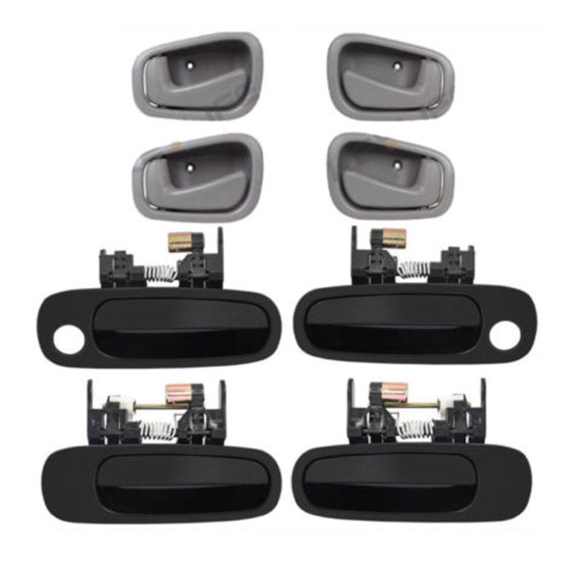 Set of 8 PCS Exterior &Interior Door Handle Black/Gray for 98-02 TOYOTA COROLLA