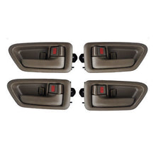 Load image into Gallery viewer, 4 Tan Inside 4 Black Outside Door Handle Set DHTOBK206FLFR207LR for Toyota Camry 1997-2001