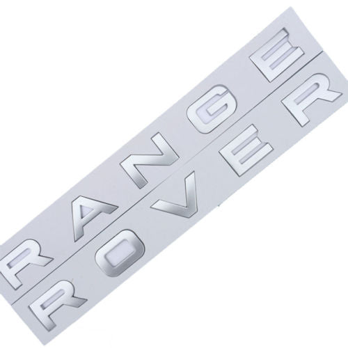 Range Rover Emblem Hood Letters Matte Silver - AFA-Motors