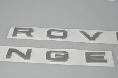 Range Rover Emblem Hood Letters Matte Silver