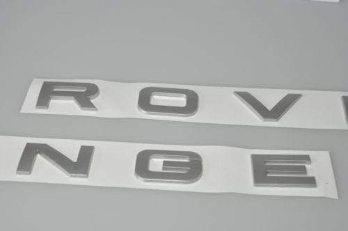 Range Rover Emblem Hood Letters Matte Silver